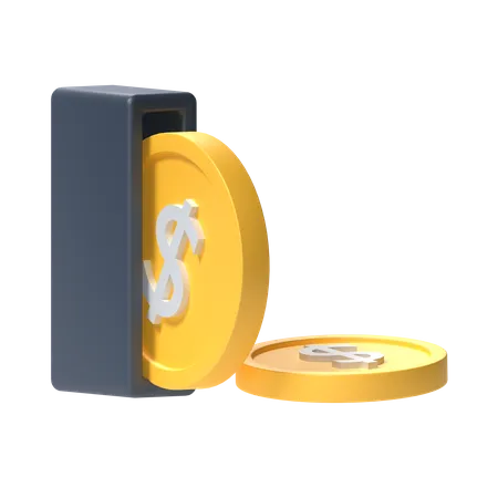 Retiro de monedas  3D Icon