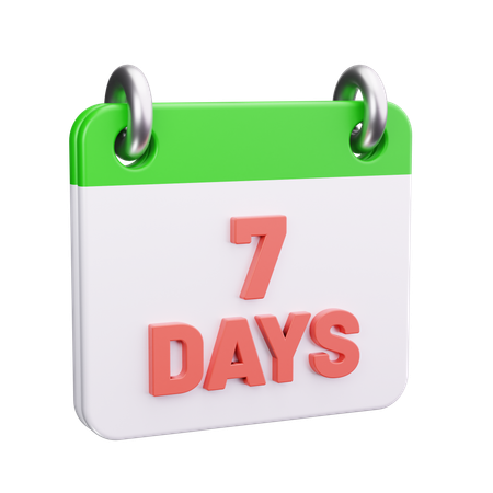 7 dias de retorno  3D Icon