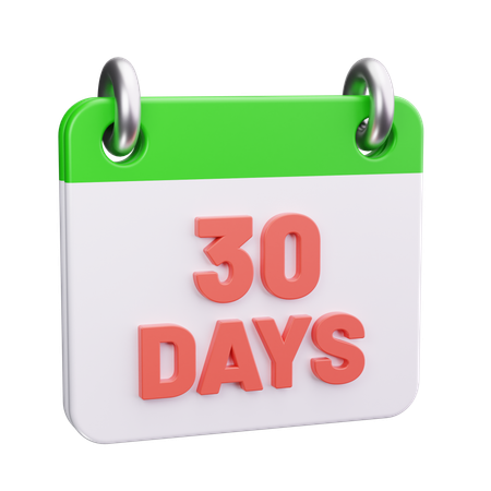 30 dias de retorno  3D Icon