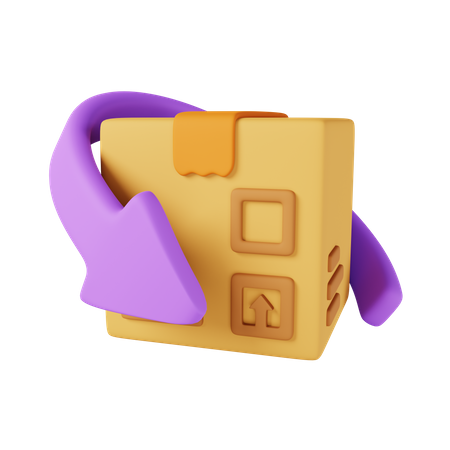 Paket zurückgeben  3D Icon