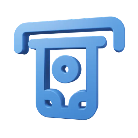 Retrait d'argent  3D Icon