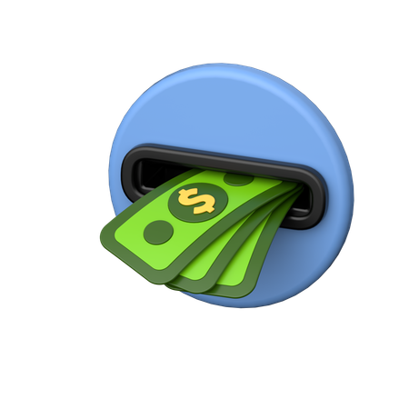 Retrait d'argent  3D Icon