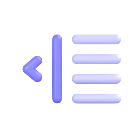 Retrait à gauche  3D Icon