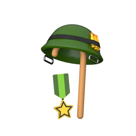 Retraite militaire  3D Icon