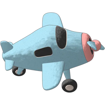 Retro Airplane  3D Icon
