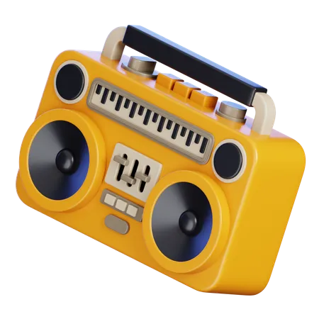 Retro-Boombox  3D Icon