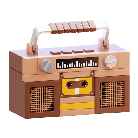 Retro Boombox  3D Icon