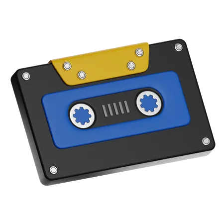 Retro Cassette Tape  3D Icon
