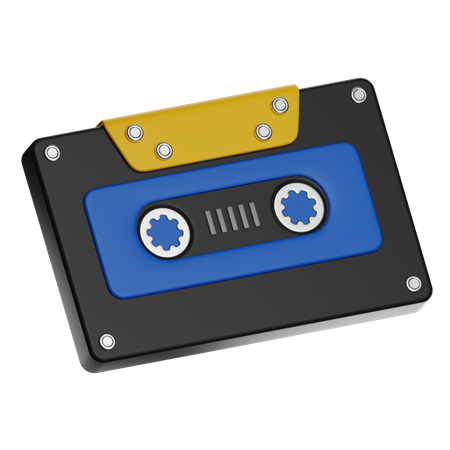 Retro Cassette Tape  3D Icon