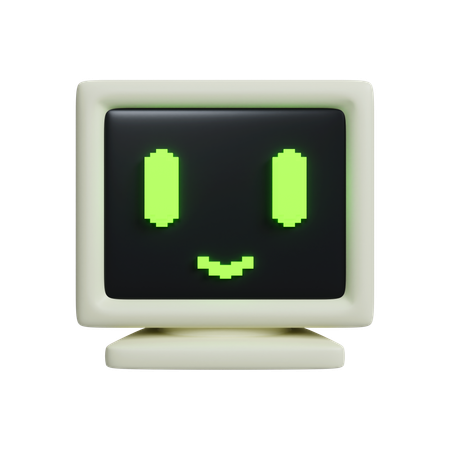 Computador retrô  3D Icon