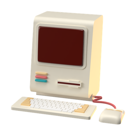 Computador retrô  3D Icon