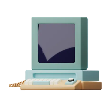 Computador retrô  3D Icon