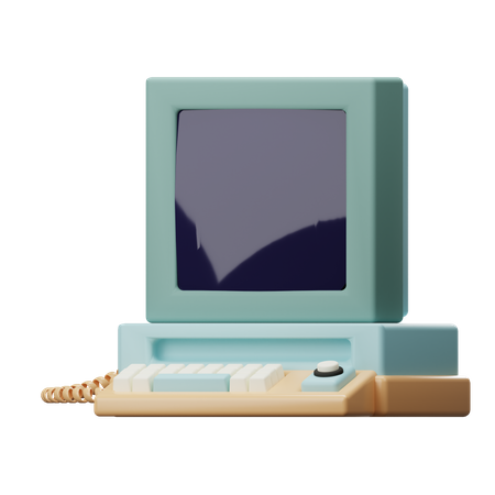 Retro Computer  3D Icon