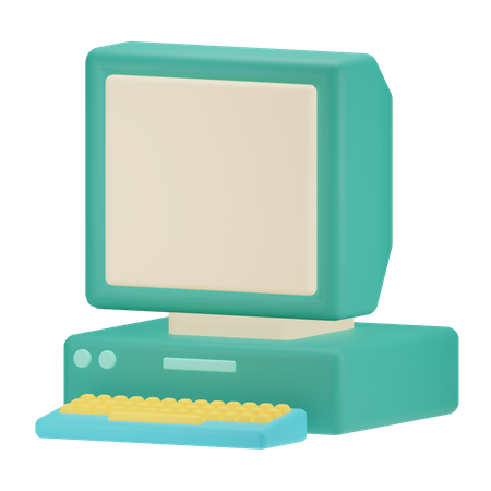 Retro Computer  3D Icon