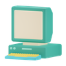 retro computer emoji 3d