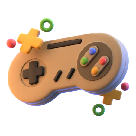 Retro Game Controller  3D Icon