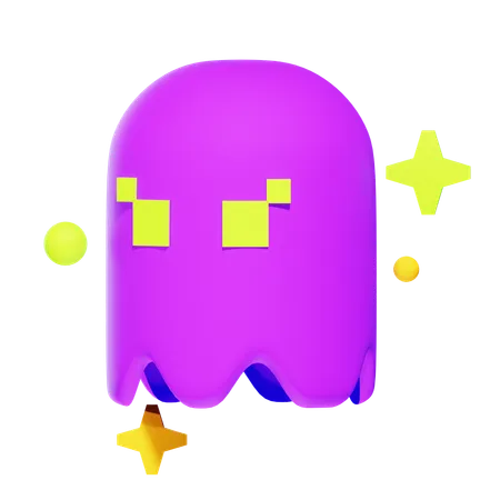 RETRO GAME GHOST  3D Icon