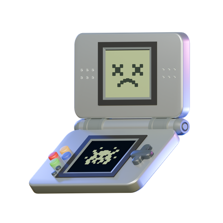 Retro Handheld Flip  3D Icon