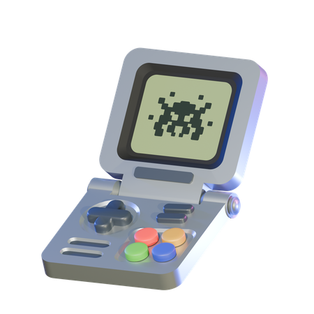 Retro Handheld Flip  3D Icon