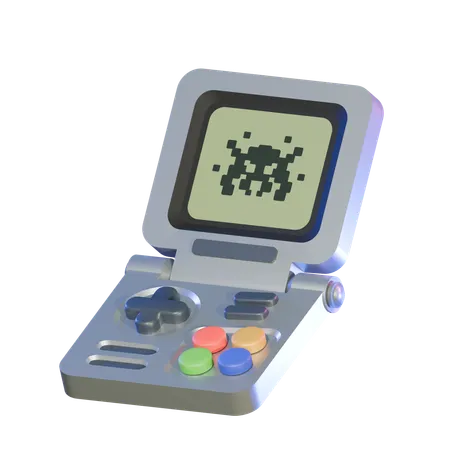 Retro Handheld Flip  3D Icon