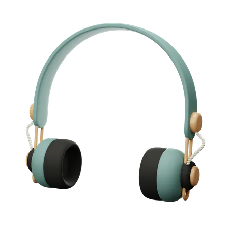 Retro Headphone  3D Icon