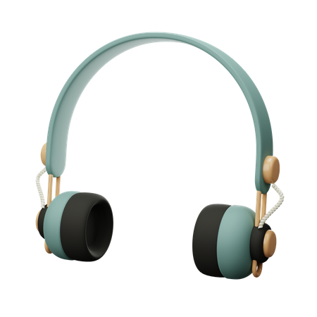 Retro Headphone  3D Icon