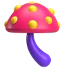 Retro Hippie Mushroom