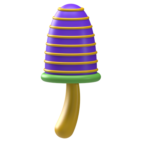 Retro Hippie Mushroom  3D Icon