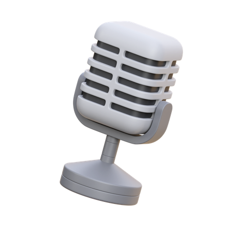 Retro Microphone  3D Icon