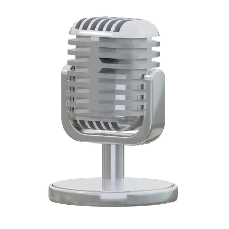 Retro Microphone  3D Icon