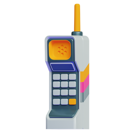 Téléphone mobile rétro en brique  3D Icon