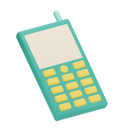 Retro Mobile Phone  3D Icon