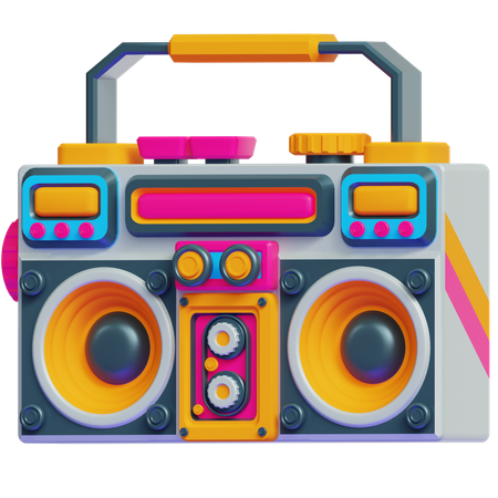 복고풍 음악 플레이어  3D Icon