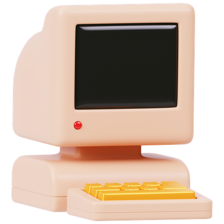 PC retrô  3D Icon
