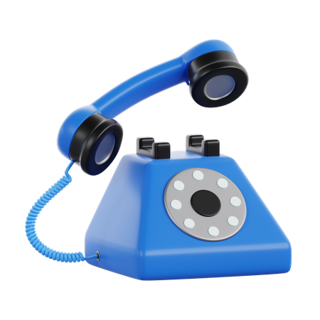 Retro Phone  3D Icon