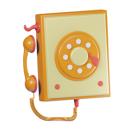 Retro Phone  3D Icon