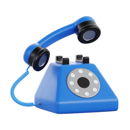 Retro Phone  3D Icon