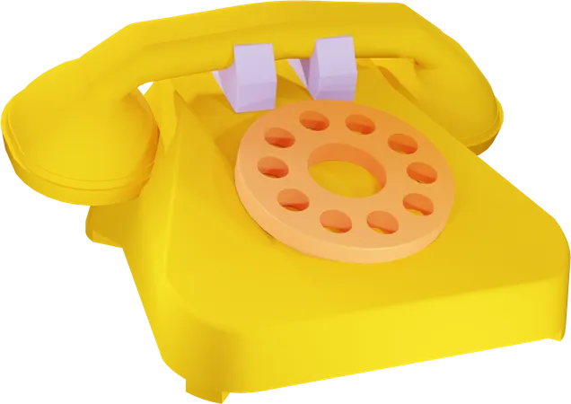 Retro Phone  3D Illustration