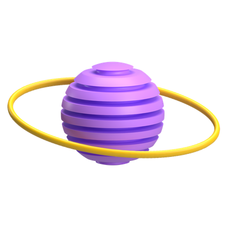 Retro Planet  3D Icon