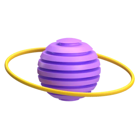 Planeta retro  3D Icon