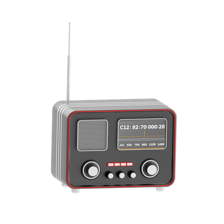 レトロなラジオ  3D Icon