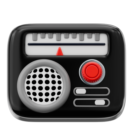 Retro Radio  3D Icon