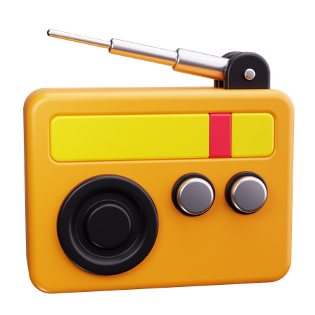 Retro Radio  3D Icon