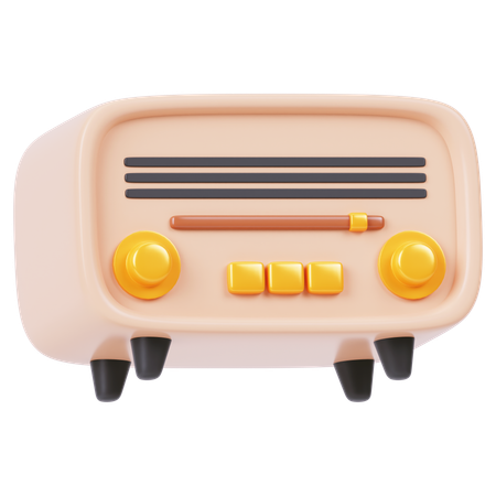 Retro Radio  3D Icon
