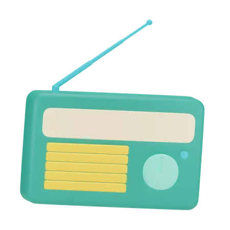 Retro Radio  3D Icon