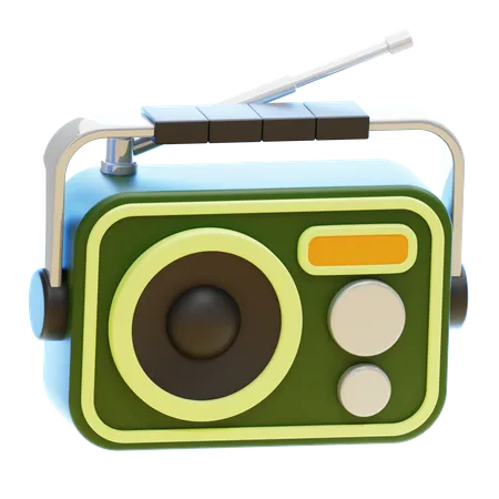 Retro Radio  3D Icon