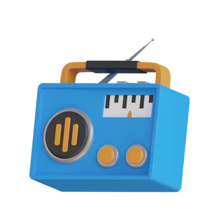 Retro Radio  3D Icon