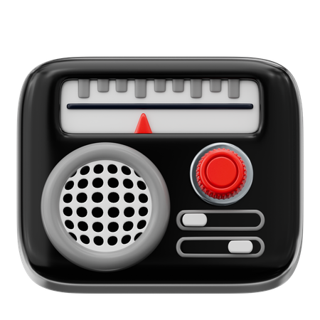 Retro radio  3D Icon