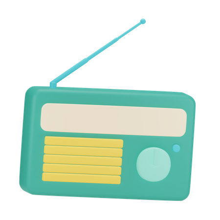 Retro Radio  3D Icon