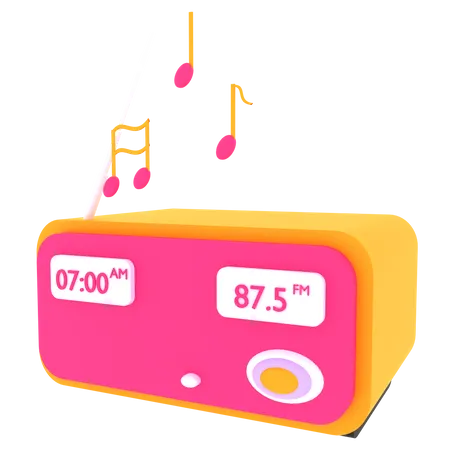 Retro radio  3D Illustration